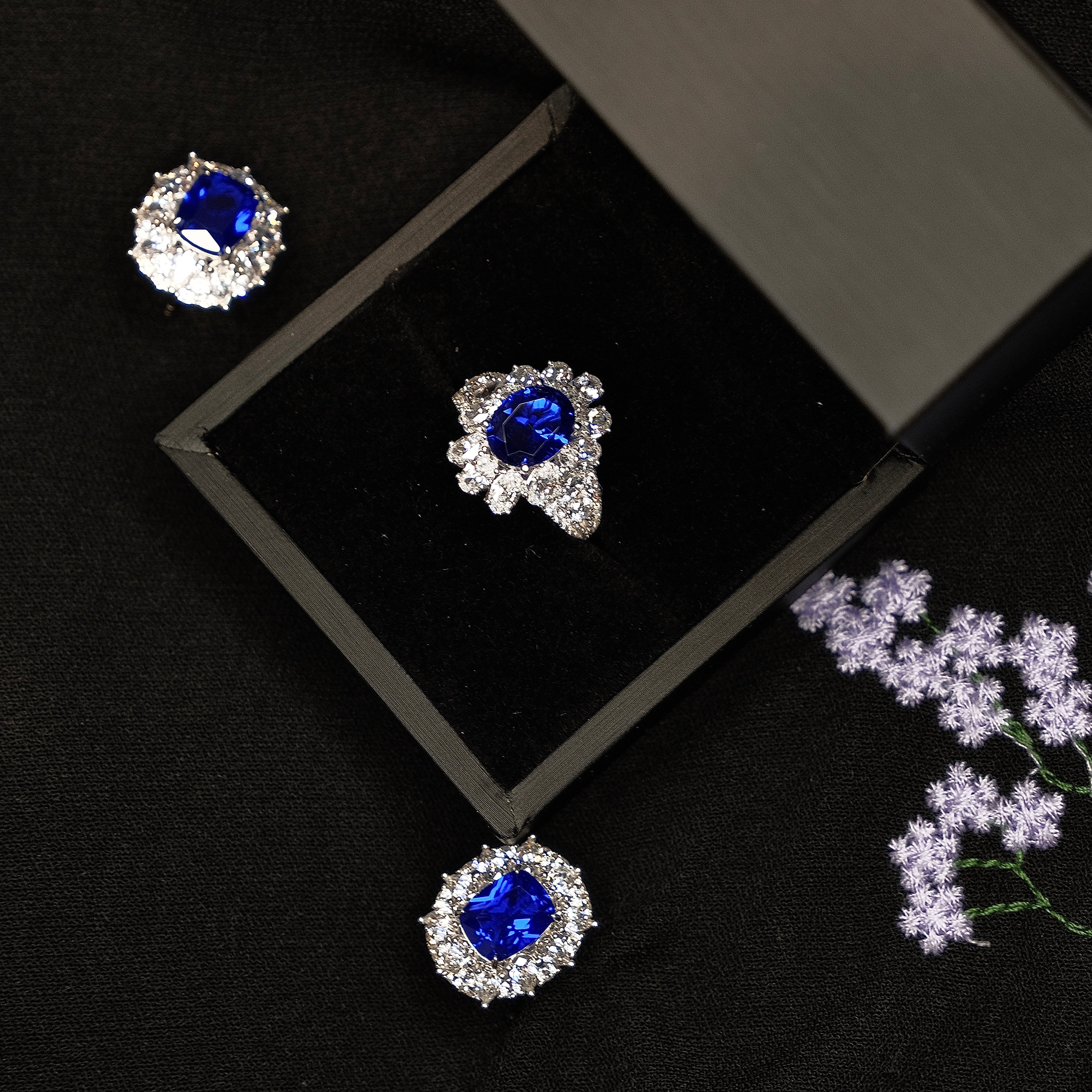 Majestic Sapphire Bloom Ring