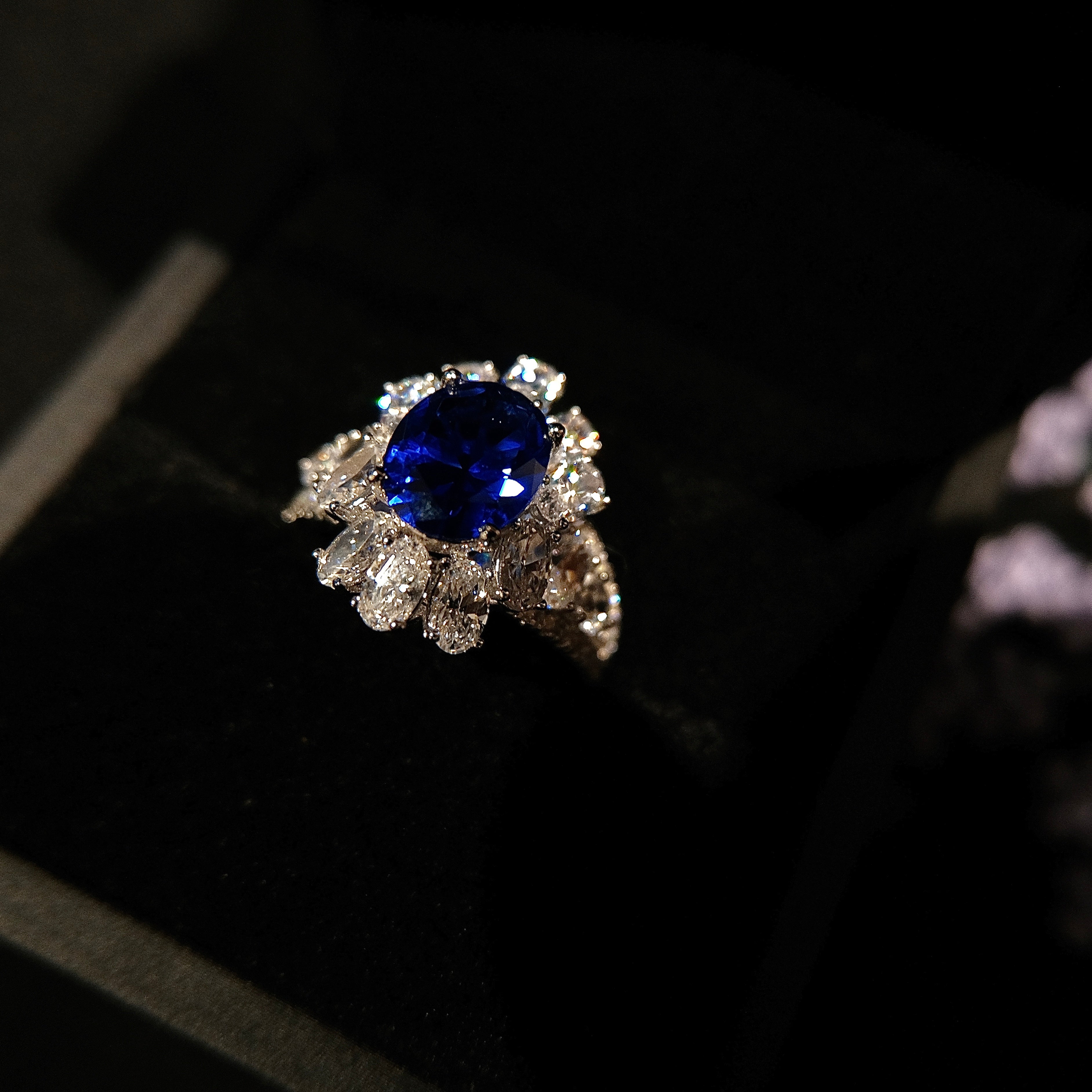 Majestic Sapphire Bloom Ring