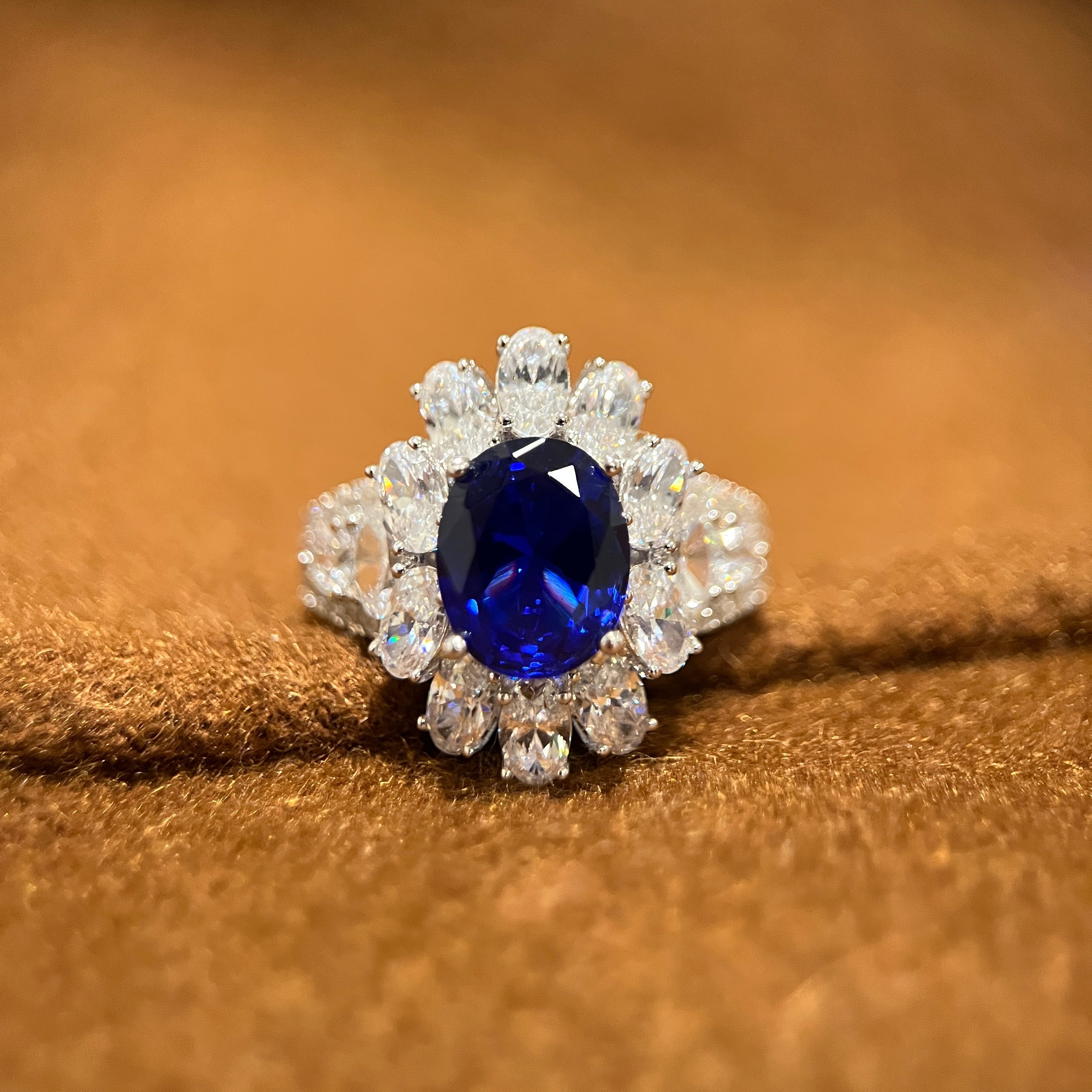 Majestic Sapphire Bloom Ring