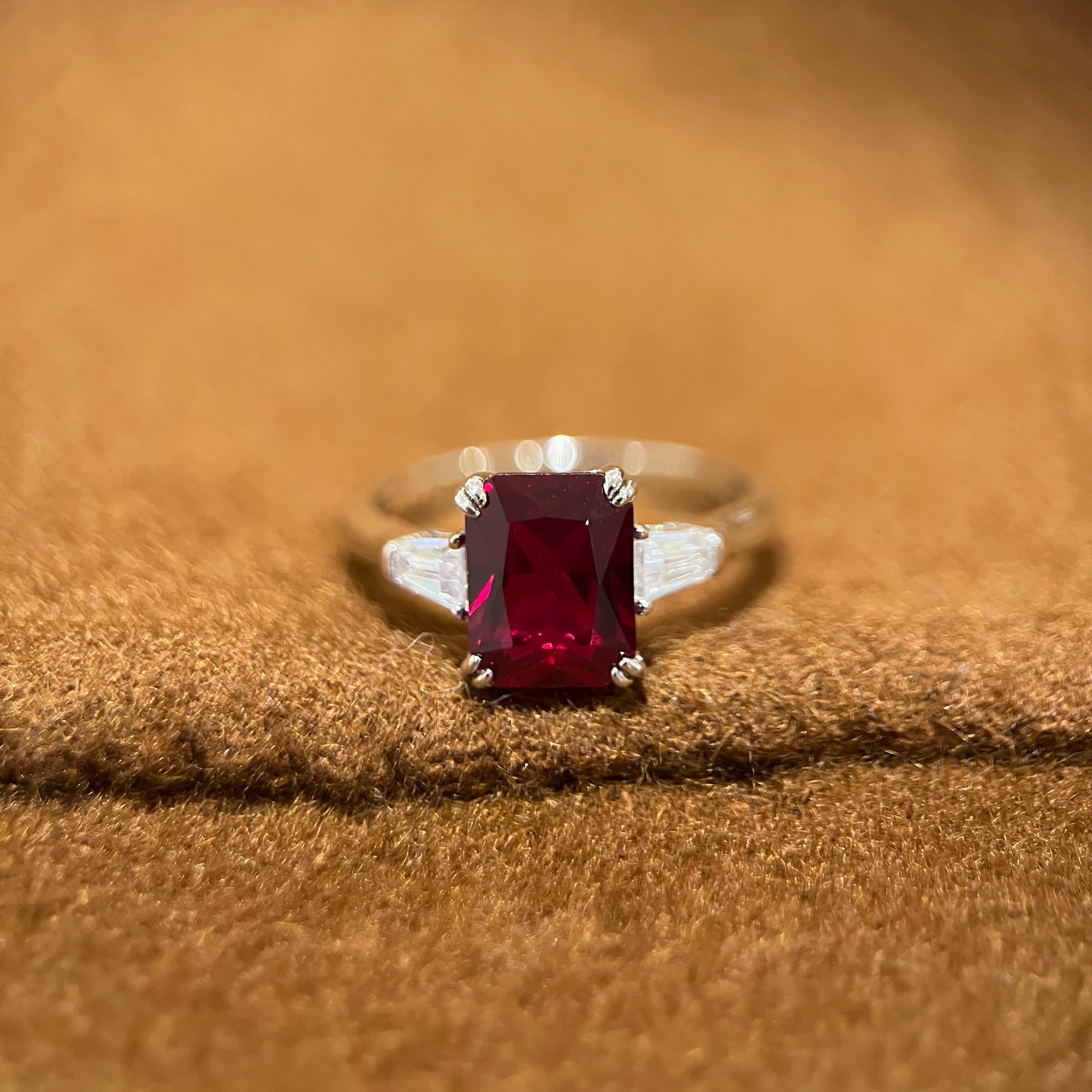 Radiant Ruby Solitaire Ring