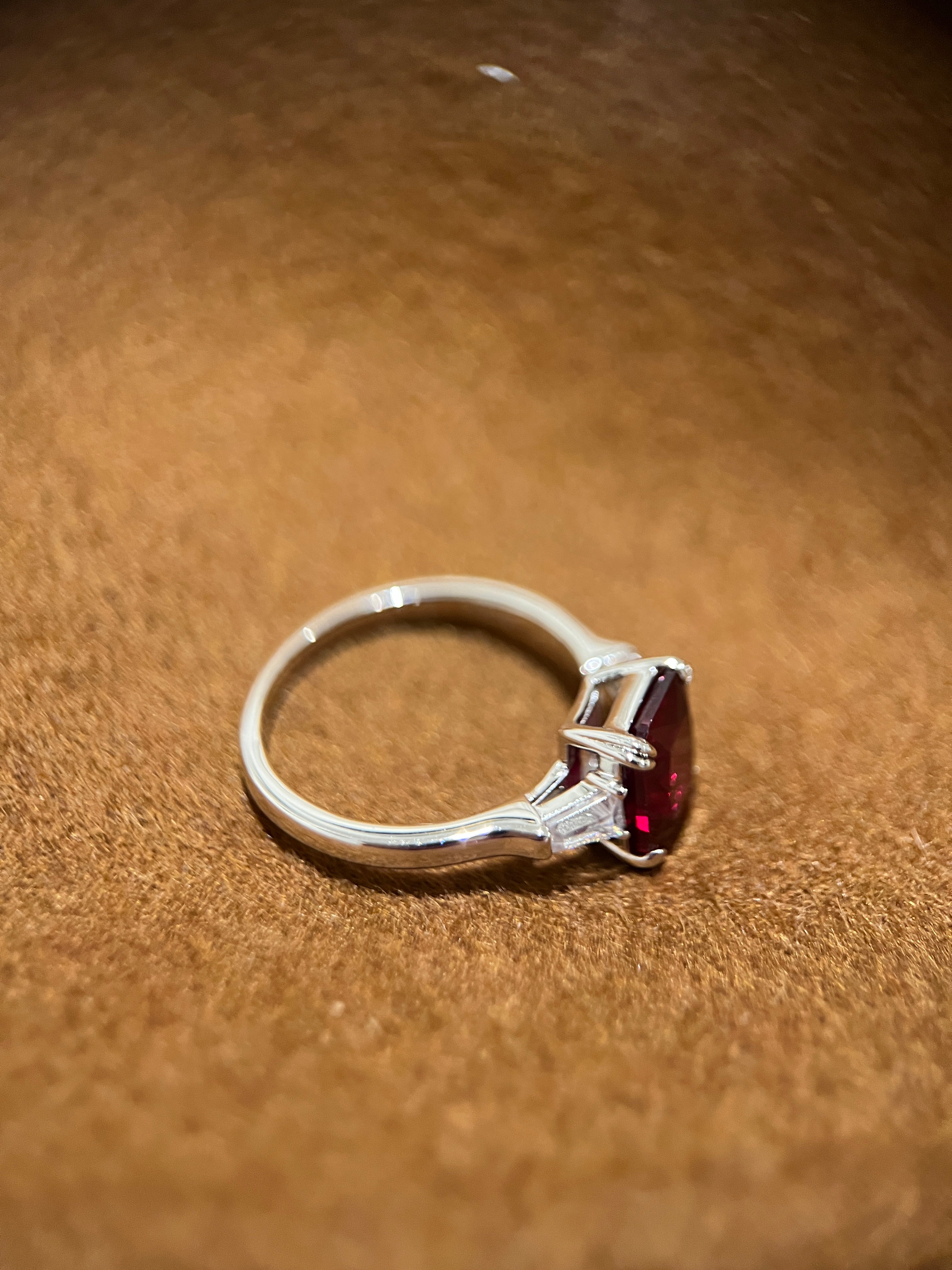 Radiant Ruby Solitaire Ring