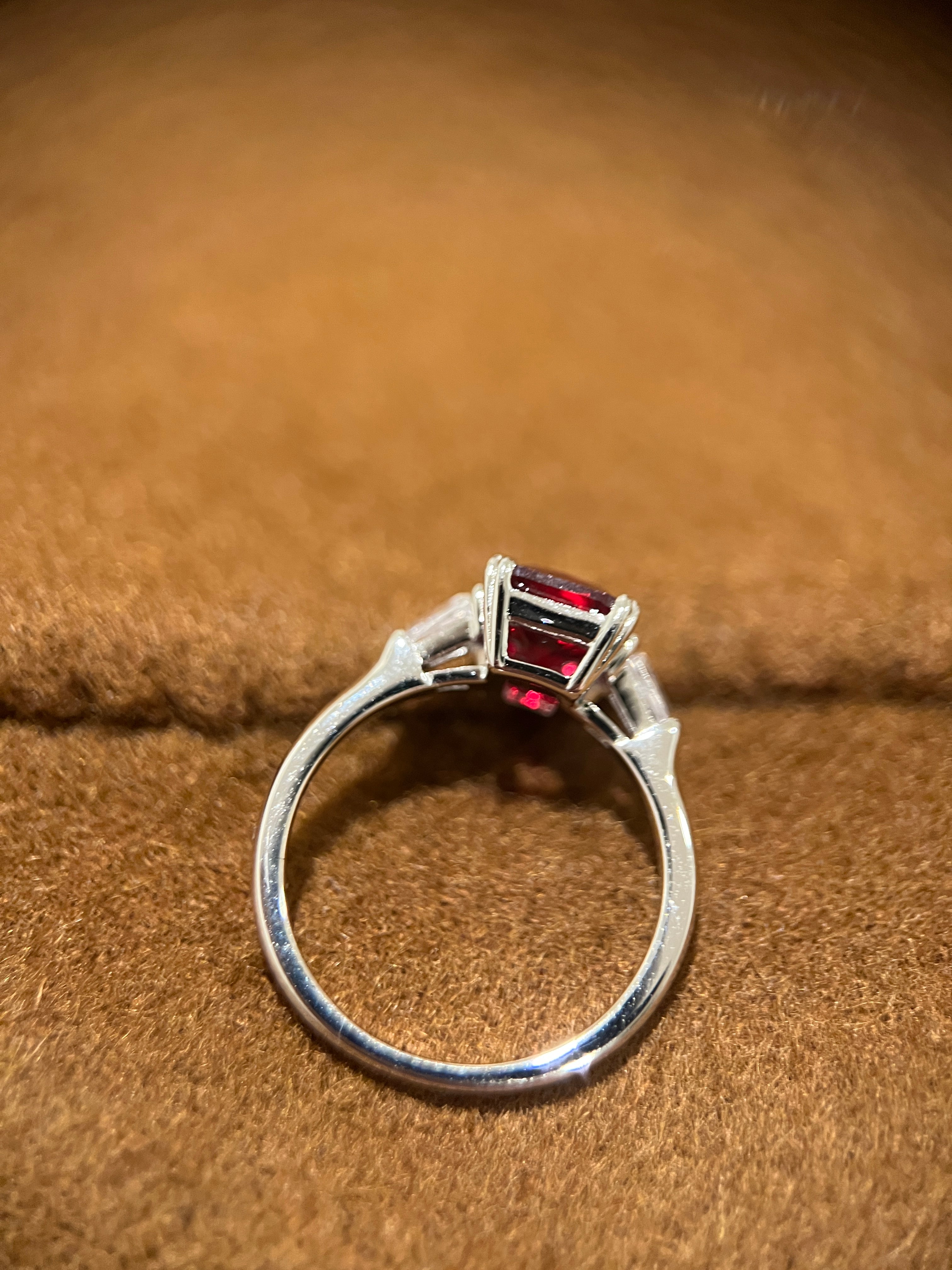 Radiant Ruby Solitaire Ring