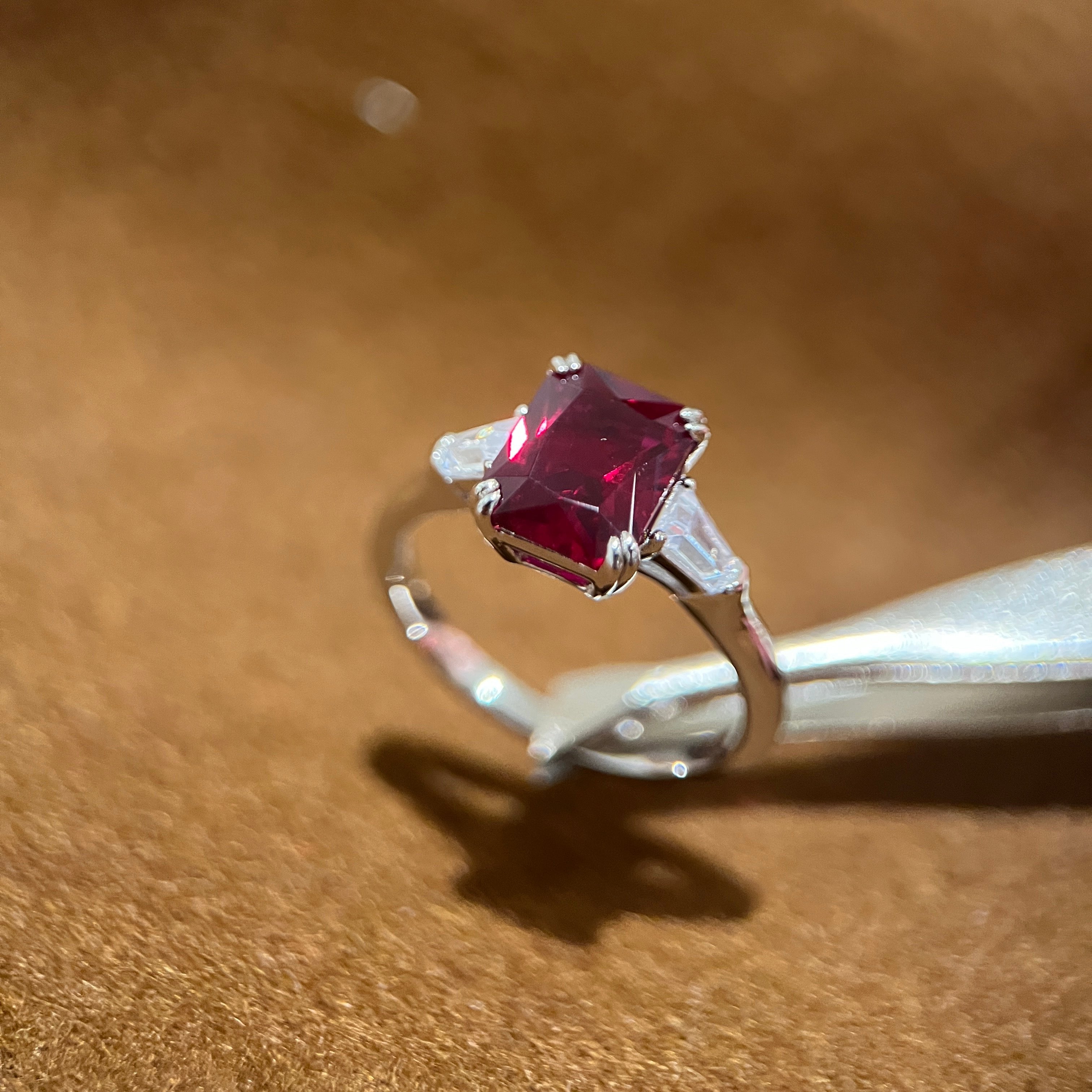 Radiant Ruby Solitaire Ring